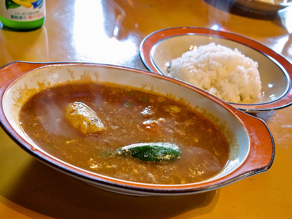カレー魂 デストロイヤー 西18丁目「ナンコツ・キーマカレー」