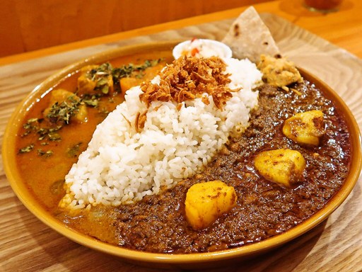 はらっぱカレー店「ハーフ＆ハーフ／キーマカレー＆やさいカレー」 画像7