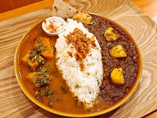 はらっぱカレー店「ハーフ＆ハーフ／キーマカレー＆やさいカレー」 画像8