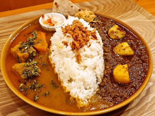 はらっぱカレー店「ハーフ＆ハーフ／キーマカレー＆やさいカレー」 画像6