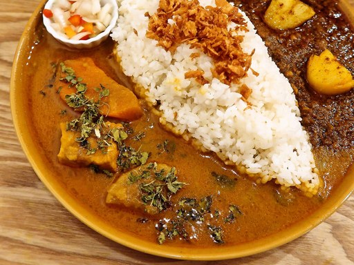 はらっぱカレー店「ハーフ＆ハーフ／キーマカレー＆やさいカレー」 画像17