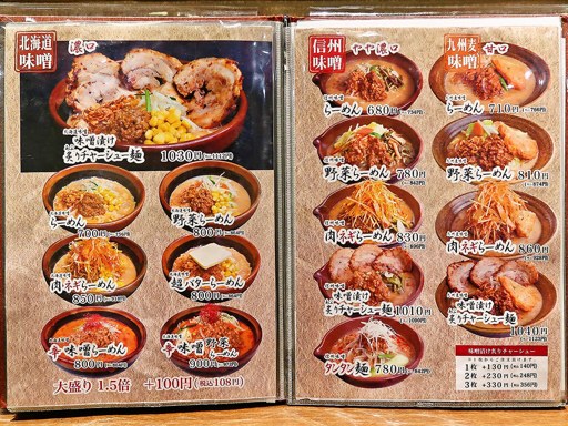 麺場 田所商店 札幌平岸店 | 店舗メニュー