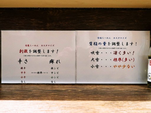 札幌ラーメン 大魔王 [移転準備につき休業] | 店舗メニュー