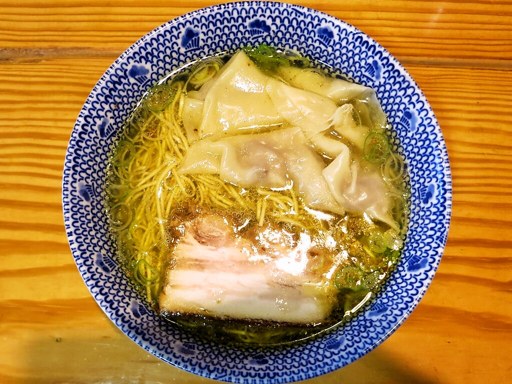 らーめん 侘助「鴨塩ワンタン麺(『らー麺 シャカリキ』コラボ)」