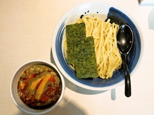 らー麺 山さわ「辛い魚つけ麺」